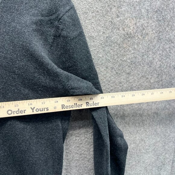 Adidas Pullover Men Small Gray Knit Pullover Crewneck Sweatshirt Trefoil CF540 - Picture 3 of 10